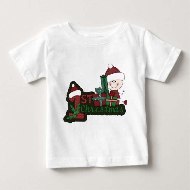 Elf Baby T-shirts och presenter för första julen (Framsida)