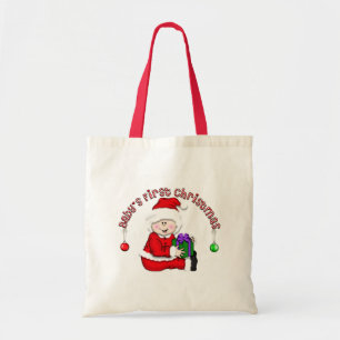 Elf Baby White First julskjortor och julklappar Tygkasse