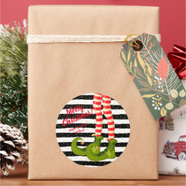 Elf Ben på Rand God jul Runt Klistermärke