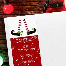 Elf Ben, Returadress för utbytbar röd bakgrund Adressetikett