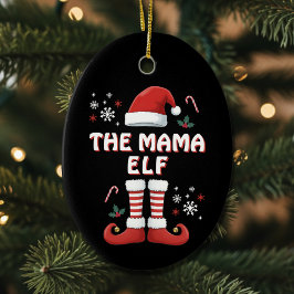 Elf Boots Jultomten Hat Black jul Julgransprydnad Keramik