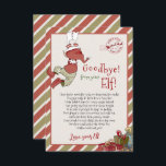 Elf Brev "Adjö från Elf" till jul Inbjudningar<br><div class="desc">Hej då! Den här lilla själen är på väg tillbaka till Nordpolen. Viktiga vattenfärger och säsong-typografi kompletterar utformningen. Anpassa den här snygga självdesignen med dina detaljer enkelt och snabbt. Tryck på anpassningsknappen om du vill ordna om och formatera stil och placera texten.</div>