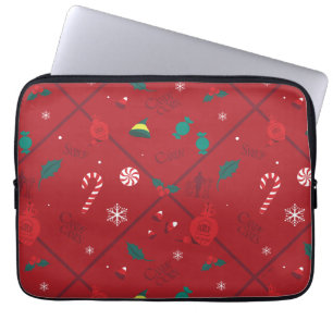 Elf Candy Checker Mönster Laptop Fodral
