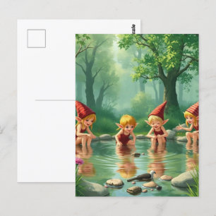 Elf Children Vykort