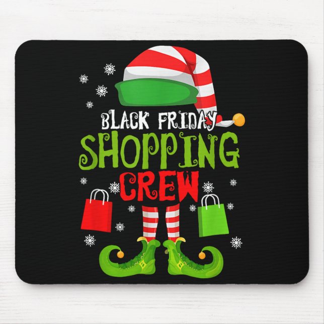 Elf Christmas Black Shopng Funny Friday Shopng Cre Musmatta (Framsidan)