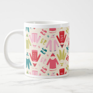 Elf Colorful Jacka och Shoes Mönster Jumbo Mugg
