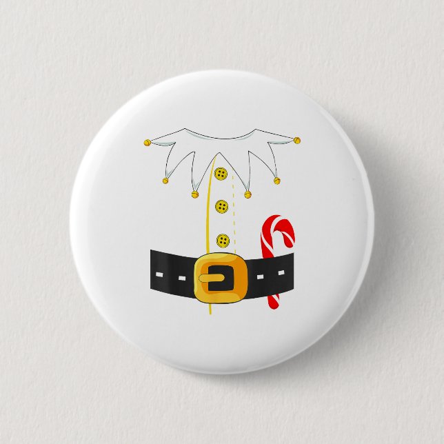 Elf Costume Christmas Holiday Men Women Kids  Knapp (Framsida)