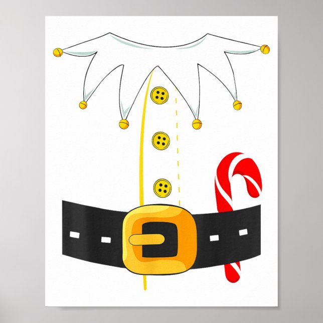 Elf Costume Christmas Holiday Men Women Kids  Poster (Framsidan)