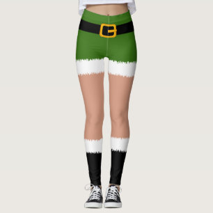 Elf Costume julbalkar Leggings