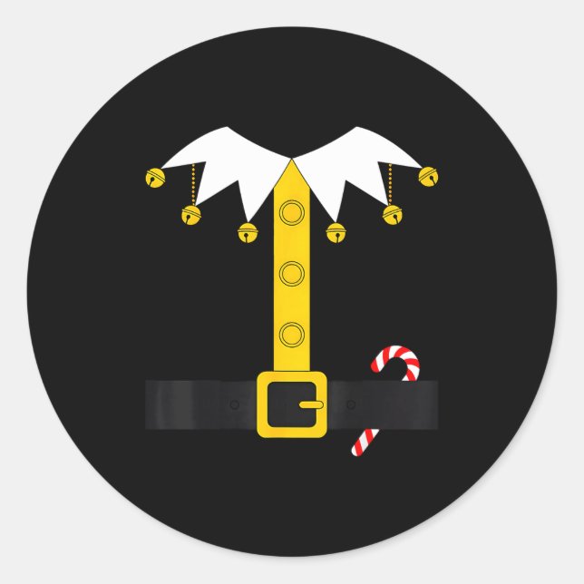 Elf Costume  Runt Klistermärke (Framsida)