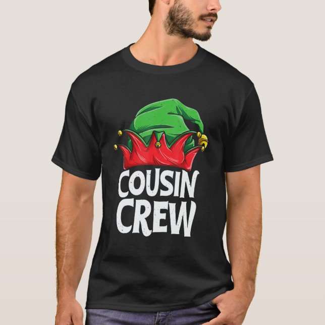 Elf Cousin Crew Christmas Squad Family Matching Pa T Shirt (Framsida)