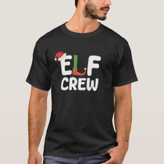 Elf Crew Christmas Family Matching Pajamas Holiday T Shirt