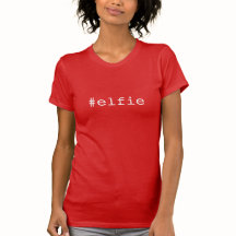 Elf Cute Red & White Hashtag-Roligten Elfie