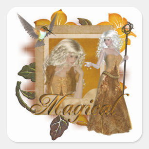 Elf-design: Magic by MarloDededesign Designs: Fyrkantigt Klistermärke