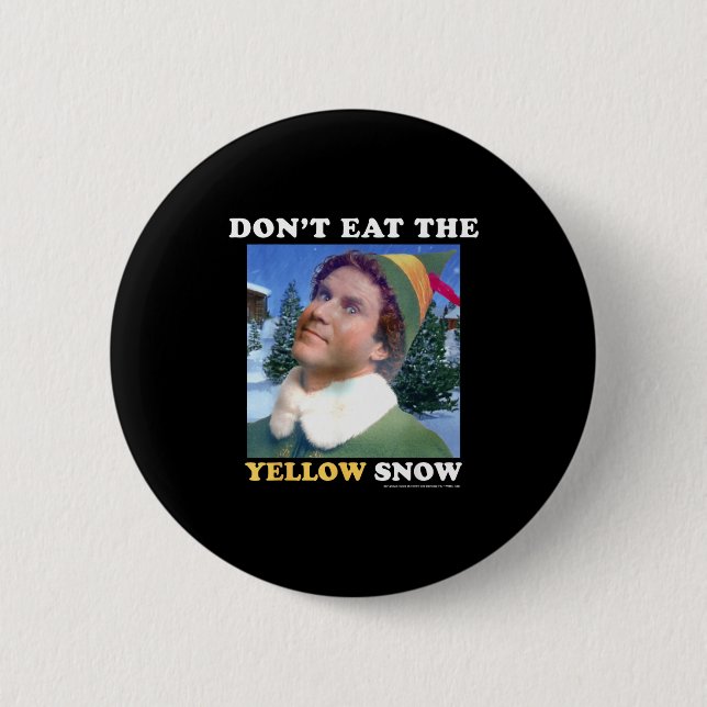 Elf Don't Eat The Yellow Snow  Knapp (Framsida)