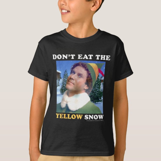 Elf Don't Eat The Yellow Snow  T Shirt (Framsida)