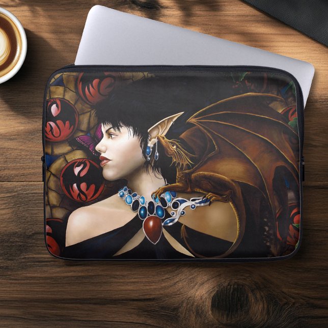 Elf Dragon Butterfly Fantasy Laptop Fodral (Skapare uppladdad)