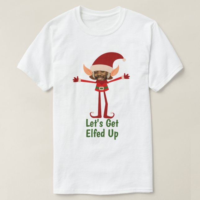 Elf Elhad Up Jul Photo Framed Head T Shirt (Design framsida)