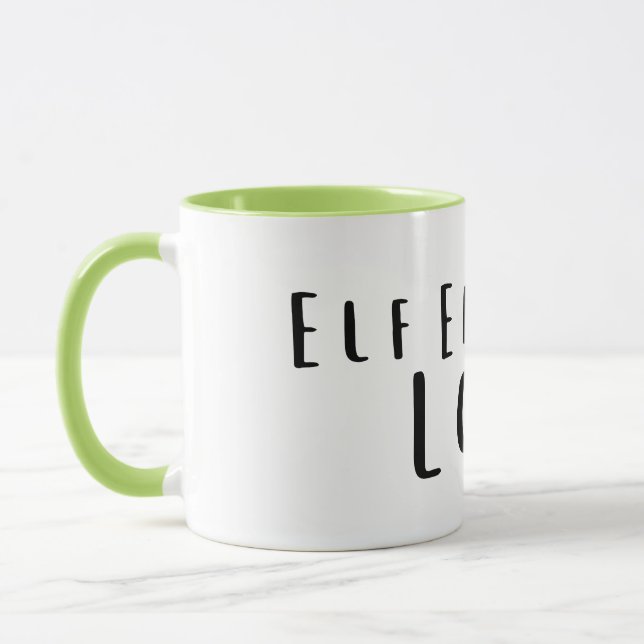 Elf Energy: Low Funny, Exhausted Mug Mugg (Vänster)