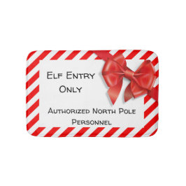 Elf Entry Only | North Pole Christmas Doormat Badrumsmatta