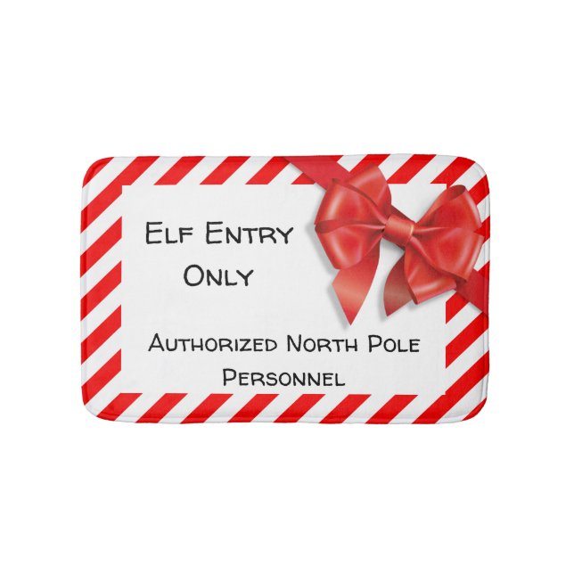 Elf Entry Only | North Pole Christmas Doormat Badrumsmatta (Framsidan)