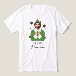 Elf Face Design with Sparkling Stars T Shirt