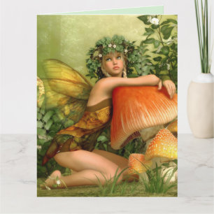 ELF FAIRY GIRL FANTASY ART FÖDELSEDAGSKORT KORT