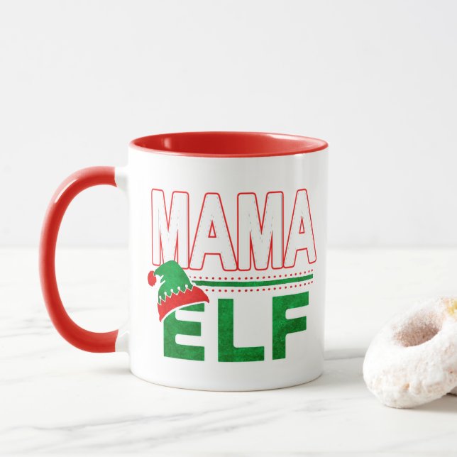 Elf-familjen | Mamma Elf-Helgdag #TeamElf Mugg (Med munk)