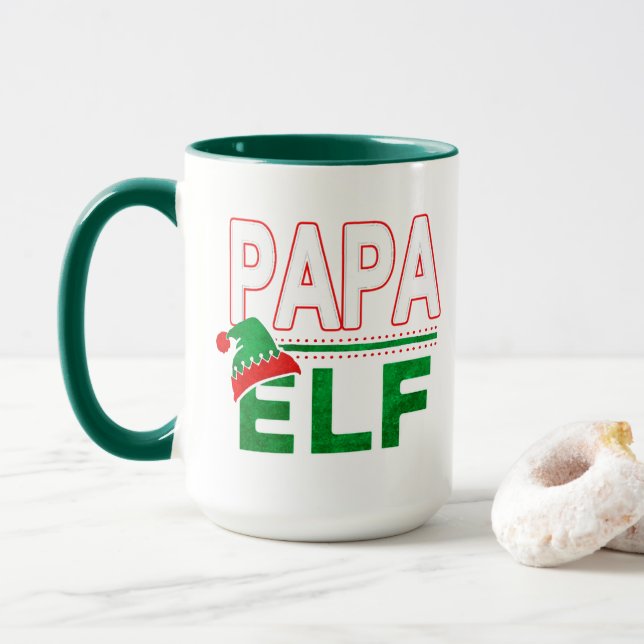 Elf-familjen | Pappa Elf-Helgdag #TeamElf Mugg (Med munk)