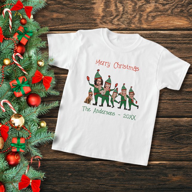 Elf-familjen plus Hund Den fantastiska Anpassnings T Shirt (Skapare uppladdad)