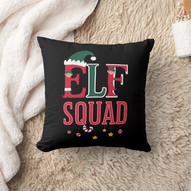 Elf-familjens julmatchning Pajamas Elf Squad Kudde (Filt)