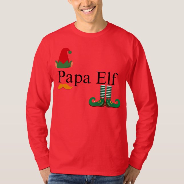 Elf-familjens Roligt: Matchande julresor T Shirt (Framsida)