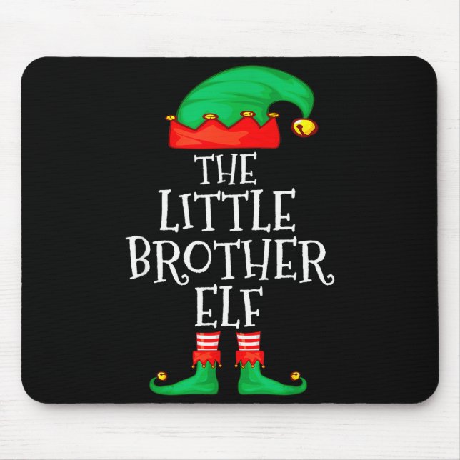 Elf Family Christmas Little Brother Elf Sweater Me Musmatta (Framsidan)