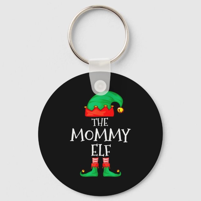 Elf Family Christmas Mommy Mom Mother Mama Elf Swe Nyckelring (Framsida)