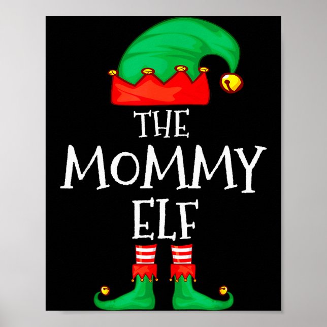 Elf Family Christmas Mommy Mom Mother Mama Elf Swe Poster (Framsidan)