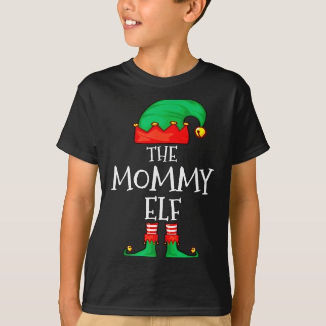 Elf Family Christmas Mommy Mom Mother Mama Elf Swe T Shirt (Framsida)
