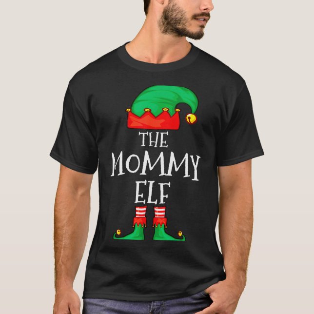 Elf Family Christmas Mommy Mom Mother Mama Elf Swe T Shirt (Framsida)