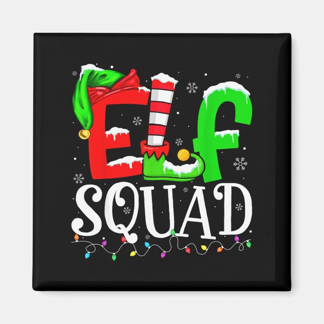 Elf Family Christmas Shirts Matching Pajamas Xmas  Magnet (Framsidan)