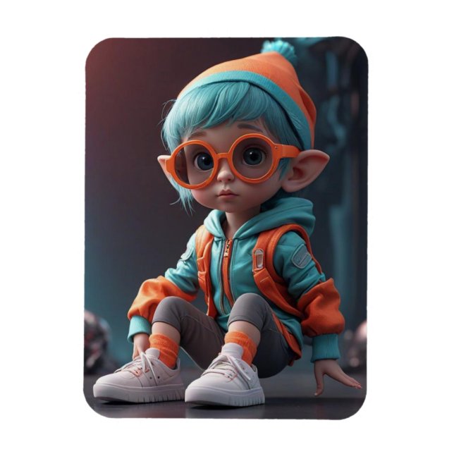 Elf Flexible Photo Magnet (Vertikal)