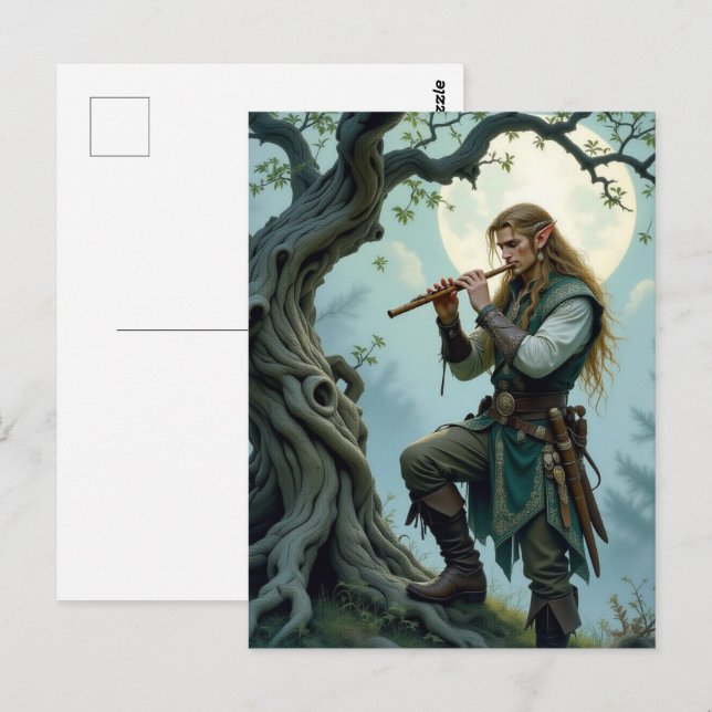 Elf Flute Vykort (Fram/baksida)