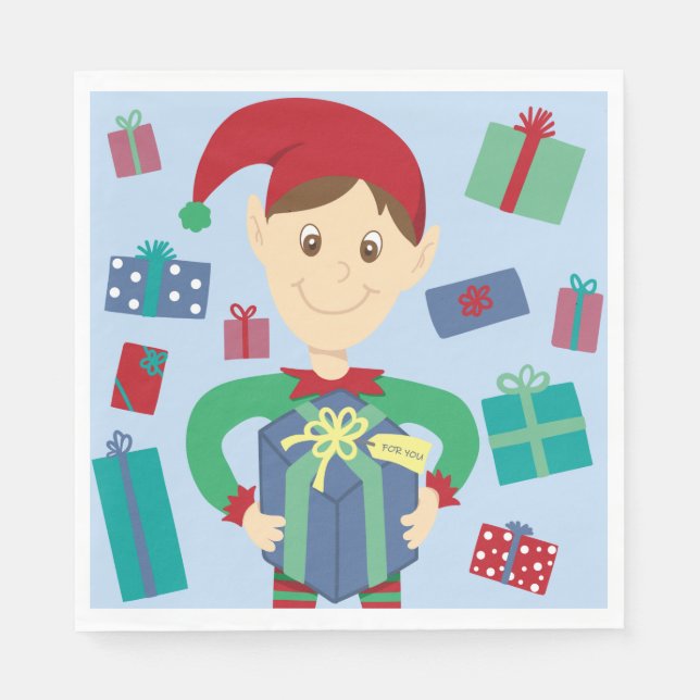 Elf-förpackningsgåvor Pappersservett (Framsidan)