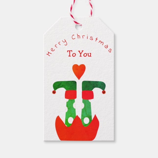 Elf Gift Tag Presentetikett (Framsidan)