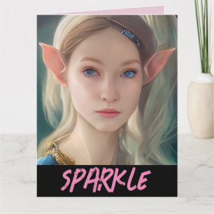 ELF GIRL FANTASY GNISTRA VALENTINS DAGKORT KORT