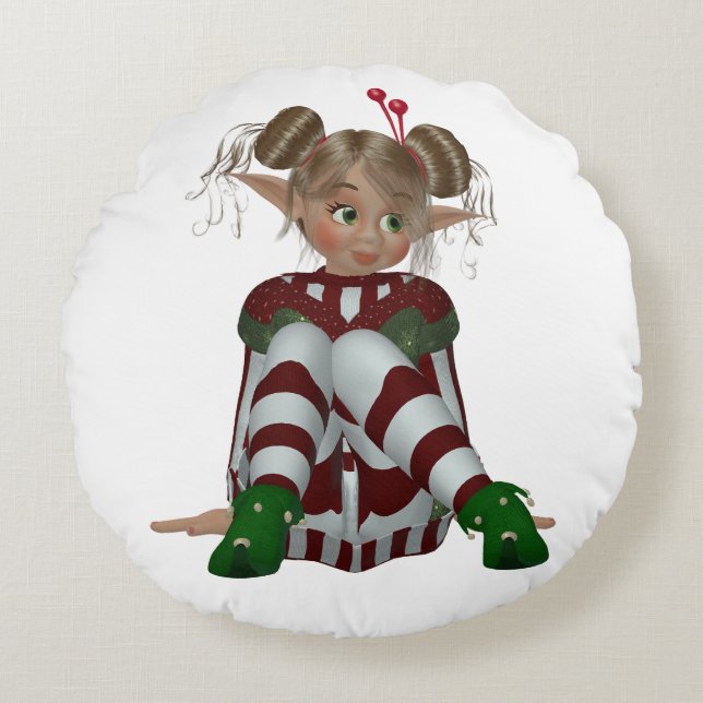 ELF GIRL ROUND PILLOW RUND KUDDE (Framsidan)