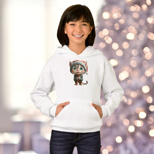 Elf Girl's Hoodie, Onocent Cat-jul T Shirt