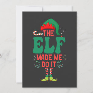 Elf gjorde mig till en fin julklapp inbjudningar