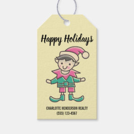 Elf Glad helg Company jul Presentetikett