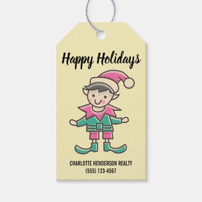 Elf Glad helg Company jul Presentetikett (Framsidan)