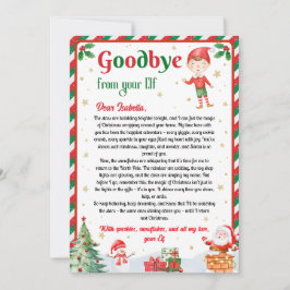 Elf Goodbye Letter Goodbye from Elf Christmas Inbjudningar