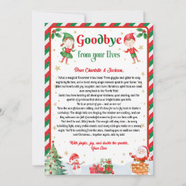 Elf Goodbye Letter Goodbye from Elf Christmas Inbjudningar